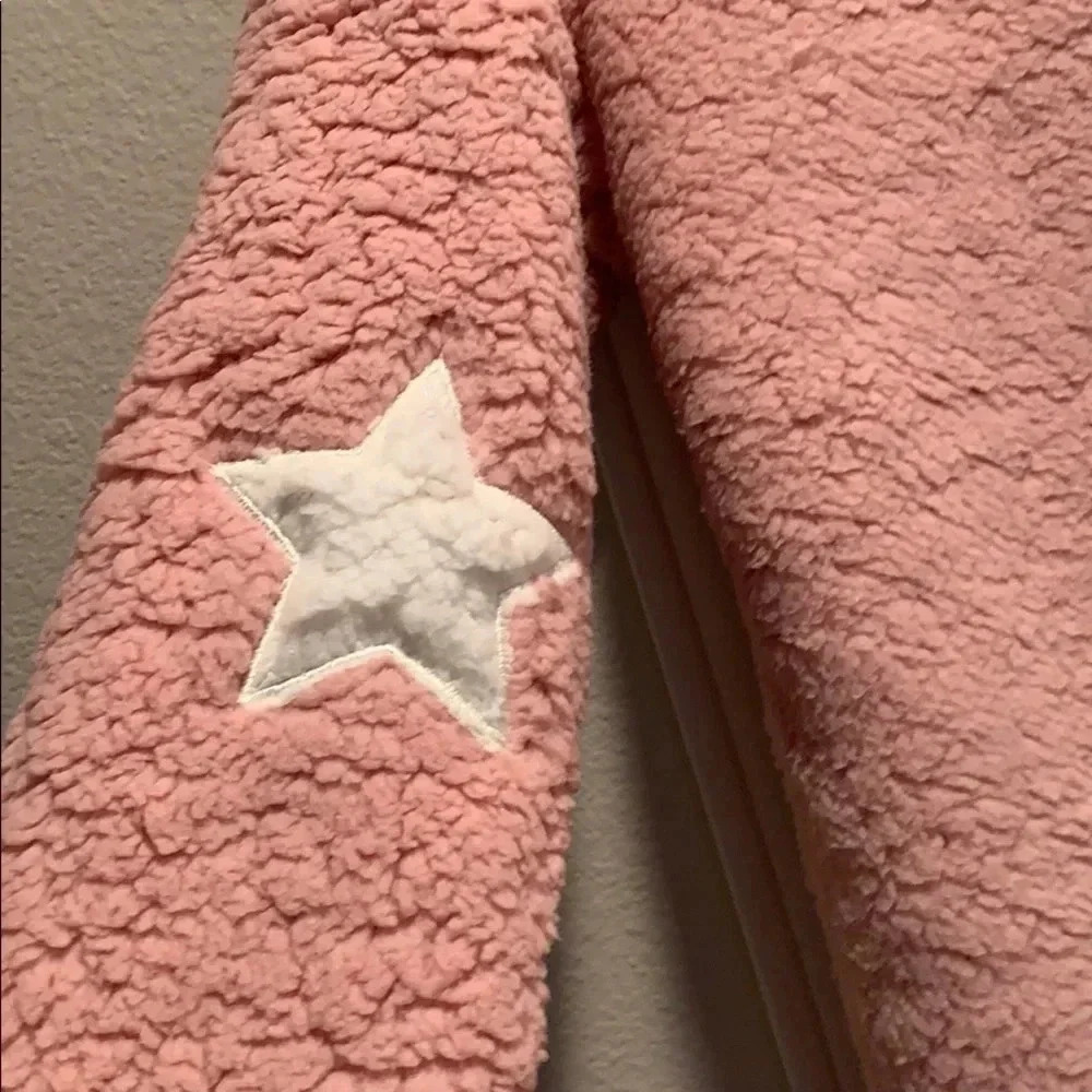 Fuzzy Sherpa Set Joggers & Pullover Top Pink Large New - Picture 6 of 11